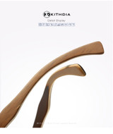 KITHDIA Half Skateboard Brown Wooden Sunglasses - 4 Colors