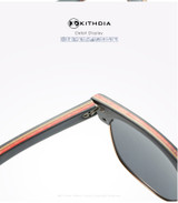 KITHDIA Half Skateboard Wooden Sunglasses - 4 Colors