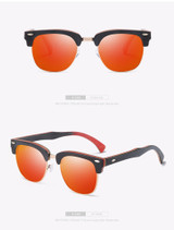 KITHDIA Half Skateboard Wooden Sunglasses - 4 Colors