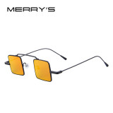 MERRY'S Vintage Unisex Steampunk Square Sunglasses