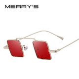 MERRY'S Vintage Unisex Steampunk Square Sunglasses