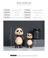 Wooden Panda Figurines
