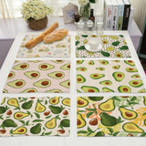 Avocado Cotton Linen Placemats