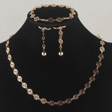 Crazy Feng Wedding Jewelry Sets For Women Luxury Oil Paiting Round Pendant Necklaces Earrings Bracelets Set Accessories