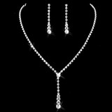 Women Jewelry Set conjunto feminino Necklace + Earrings Women Fashion Wedding Bridal Rhinestone Crystal Necklace Jewelry #125