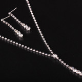 Women Jewelry Set conjunto feminino Necklace + Earrings Women Fashion Wedding Bridal Rhinestone Crystal Necklace Jewelry #125