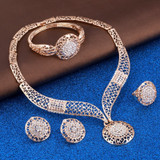 Exquisite Dubai gold Jewelry Set amazing price Luxury Nigerian Woman Wedding Fashion African Beads Jewelry Set Costume Design