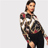 Chain Print Office Shirts