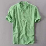 Short Sleeve Loose Thin Cotton Linen Shirt Short Sleeve Loose Thin Cotton Linen Shirt