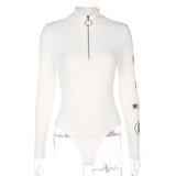 Sexy  Turtleneck Long Sleeve Jumpsuit