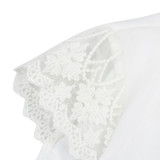Hollow Chiffon Short Sleeve Splice Lace Tops Blouse