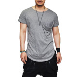 Brand Casual Clothing Fitness t shirt Men Fashion Extend Hip Hop Dance Summer