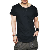 Brand Casual Clothing Fitness t shirt Men Fashion Extend Hip Hop Dance Summer