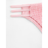Ladder Cut Out Shirred Bikini Set