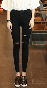 Elasticity skin high waist Pencil Denim Pants