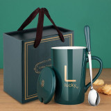 Creative Mug with Lid Spoon
