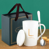 Creative Mug with Lid Spoon