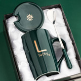 Creative Mug with Lid Spoon