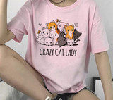 Kawaii Cat Graphic Funny Harajuku Aesthetic T-Shirt in Retro 90s Style Kawaii Cat Graphic Funny Harajuku Aesthetic T-Shirt in Retro 90s Style