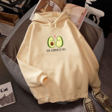 Avocado Print Kawaii Hoodie Oversized Long Sleeve Kpop Sweatshirt
