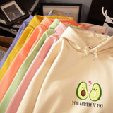 Avocado Print Kawaii Hoodie Oversized Long Sleeve Kpop Sweatshirt