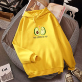 Avocado Print Kawaii Hoodie Oversized Long Sleeve Kpop Sweatshirt