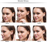 Jewelry Women's Stainless Steel Round Clear Cubic Zirconia Stud Earring (6 Pairs)