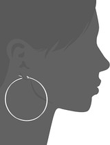 Plated Stainless Steel Rounded Tube Hoop Earrings