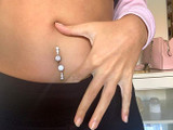 316L Surgical Steel Belly Button Rings Clear CZ Navel Rings Belly Rings Belly Piercing