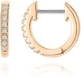 14K Gold Plated Cubic Zirconia Cuff Earrings Huggie Stud