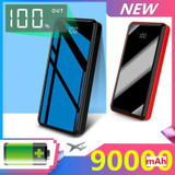 90000 mAh High Capacity Power Bank Mobile Phone Fast Charger Portable Travel Powerbank for Xiaomi Samsung IPhone Poverbank