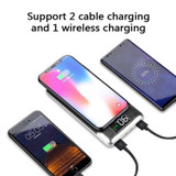 50000mah Power Bank External Battery Bank Built-in Wireless Charger Powerbank Portable QI Wireless Charger For iPhone 8 8plus XS
