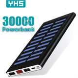 Solar Power Bank 30000mah External Battery 2 USB LED Powerbank Portable Mobile phone Solar Charger for Xiaomi iphone huawie