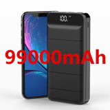 99000mah Power Bank External Battery PoverBank 2 USB LED Powerbank Portable Mobile phone Charger for Xiaomi MI iphone 8 X Huawei