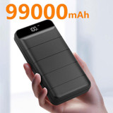 99000mah Power Bank External Battery PoverBank 2 USB LED Powerbank Portable Mobile phone Charger for Xiaomi MI iphone 8 X Huawei