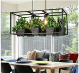 Metta - Wrought Iron Suspended Planter Lamp