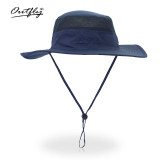 Breathable Mesh Polyester Wide Brim Bucket Hat (Unisex)  - 12 Colors