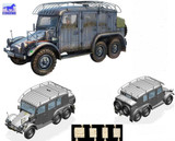 Bronco Military 1/35 German Krupp Protze Kfz 19 Radio Command Car Kit