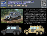 Bronco Military 1/35 German Krupp Protze Kfz 19 Radio Command Car Kit
