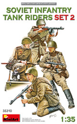 MiniArt 1/35 WWII Soviet Infantry Tank Riders Set 2 (4) Kit