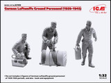 ICM 1/32 German Luftwaffe Ground Personnel 1939-1945 (3) (New Tool) Kit