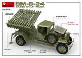 MiniArt Military Models 1/35 Soviet BM8-24 Rocket Launcher Based on 1.5-Ton Truck (New Tool) Kit