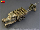 MiniArt Military Models 1/35 WWII Soviet 2-Ton 6x4 Truck & 76mm USV-BR Gun (New Tool) Kit
