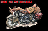 MiniArt Military Models 1/35 Soldier Resting on Motorcycle Kit