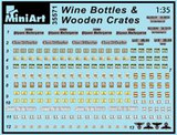 MiniArt Military Models 1/35 Wine Bottles & Wooden Crates Kit