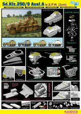 Dragon Military 1/35 SdKfz 250/9 Ausf A Halftrack w/2cm leSPW Gun Kit