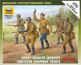 Zvezda Military 1/72 Soviet Regular Infantry 1941-42 Snap Kit