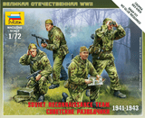 Zvezda Military 1/72 Soviet Recon Team 1941-43 (4) Snap Kit