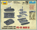 Zvezda 1/100 Pz IV Ausf D Tank Snap Kit