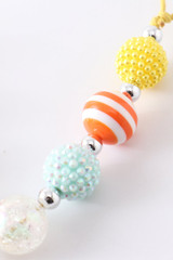Lemon bubblegum beads necklace pedant